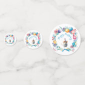 Niedliche Maus mit Party-Hut Konfetti (Vorderseiten)