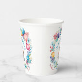 Niedliche Maus mit Party-Hut Pappbecher (Rechts)