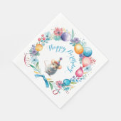 Niedliche Maus mit Party-Hut Serviette (Ecke)