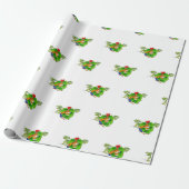 niedliche Maus mit Stechpalmenverpackungspapier Geschenkpapier (Ungerollt)