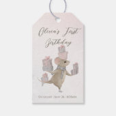 Niedliche Maus mit Weihnachtsgeschenken Geschenkanhänger (Vorderseite)