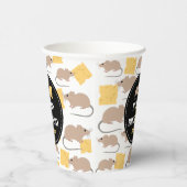 Niedliche Maus Rodent essen Käse Geburtstag Pappbecher (Rechts)