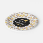 Niedliche Maus Rodent essen Käse Geburtstag Pappteller (Schrägansicht)