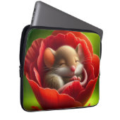 Niedliche Maus schlafen Laptopschutzhülle (Vorne Rechts)