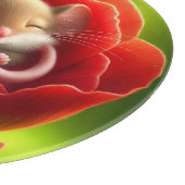 Niedliche Maus schlafen Schneidebrett (Ecke)