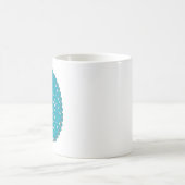 Niedliche Maus singt Weihnachtslieder in Blue Kaffeetasse (Mittel)