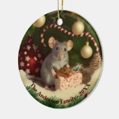 Niedliche Maus-Sondertext Metal Ornament (Links)