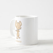 Niedliche Maus spielen Flute Personalisiert Kaffeetasse (Vorderseite Links)