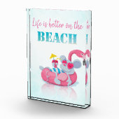 Niedliche Maus Stilvoller Strand Fotoblock (Rechts)