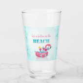 Niedliche Maus Stilvoller Strand Glas (Vorderseite)