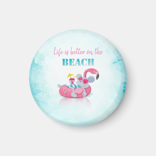 Niedliche Maus Stilvoller Strand Magnet (Vorne)