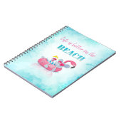 Niedliche Maus Stilvoller Strand Notizblock (Linke Seite)