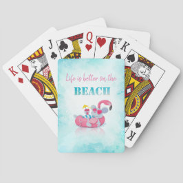 Niedliche Maus Stilvoller Strand Spielkarten