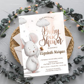 Niedliche Maus Stripte Kinderdusche Einladung