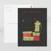 Niedliche Maus über Weihnachtsgeschenke Postkarte (Vorne/Hinten)