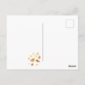 Niedliche Maus und gelb-orangefarbene Blätter Postkarte (Rückseite)