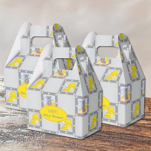 Niedliche Maus- und Käseneutral-Gefälligkeitsbox Geschenkschachtel