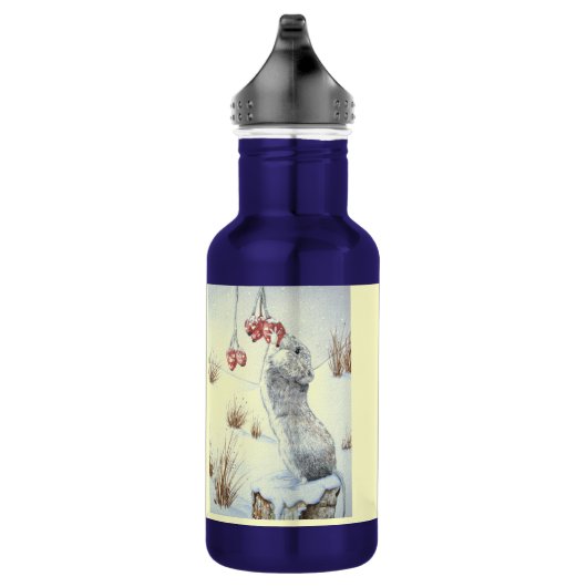 Niedliche Maus und rote Trinkflasche (Rechts)