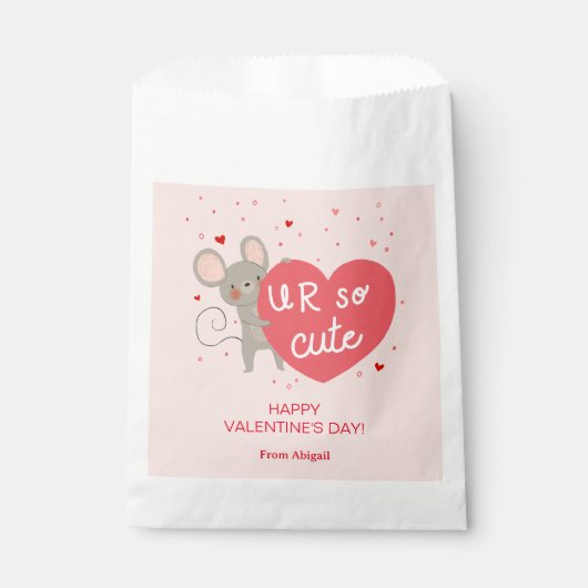Niedliche Maus Valentine Geschenktütchen (Vorderseite)
