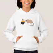 Niedliche Maus zu Halloween Eyeball Cupcake Hoodie (Vorderseite)