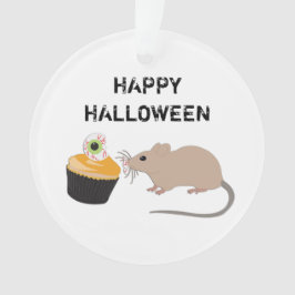 Niedliche Maus zu Halloween Eyeball Cupcake Ornament