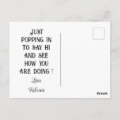 Niedliche Maus zwischen Herbst Hallo verpassen Sie Postkarte (Rückseite)