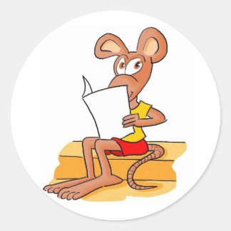 Niedliche Mausauswertung Runder Aufkleber