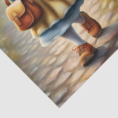 Niedliche Mäuse auf dem Weg zur Schule Seidenpapier (Detail)