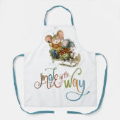 Niedliche Mäuse auf Sleigh Jingle Der ganze Weg Gl Schürze (Vorderseite)