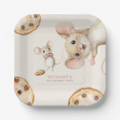Niedliche Mäuse Cookies jeder Altersgruppe Geburts Pappteller (Vorderseite)