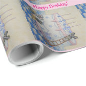 Niedliche Mäuse Geburtstagskuchen Originalbild Geschenkpapier (Rolleneckpunkt)