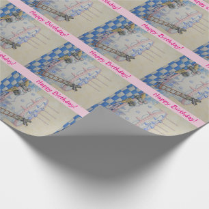 Niedliche Mäuse Geburtstagskuchen Originalbild Geschenkpapier