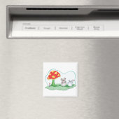 niedliche Mäuse im Pilzgarten Magnet (In Situ (Geschirrspüler))