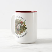 Niedliche Mäuse in Weihnachten Nest Schöne Weihnac Zweifarbige Tasse (Vorderseite Links)
