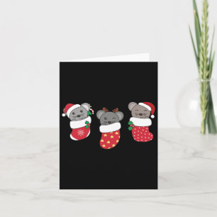 Niedliche Mäuse in Weihnachten Strümpfe für Weihna Karte