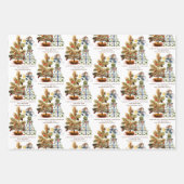 Niedliche Mäuse Jingle Geschenkpapier Set (Vorderseite 3)