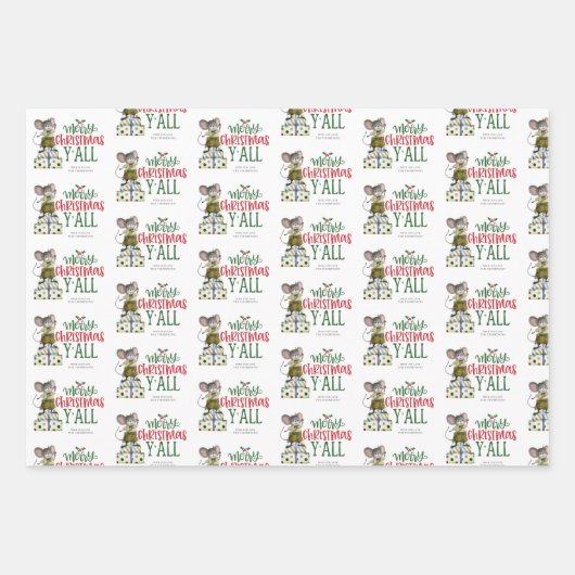 Niedliche Mäuse Jingle Geschenkpapier Set (Vorderseite 2)