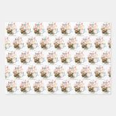 Niedliche Mäuse Jingle Geschenkpapier Set (Vorderseite)