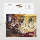 Niedliche Mäuse nähen Postkarte (Vorne/Hinten)