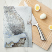 Niedliche Mäuse Rote Beeren Schneeszene Geschirrtuch (Viertel Falte)