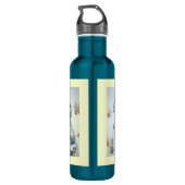 Niedliche Mäuse und rote Beeren - Schneefälle Edelstahlflasche (Rückseite)