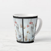 Niedliche Mäuse und rote Beeren - Schneefälle Milchtasse (Rechte Ecke)