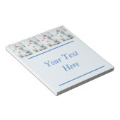 Niedliche Mäuse und rote Beeren Schneeszene Wildku Notizblock (angewinkelt)