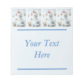 Niedliche Mäuse und rote Beeren Schneeszene Wildku Notizblock (Vorderseite)