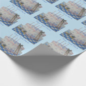 Niedliche Mäuse verzierten Geburtstagskuchen mit Geschenkpapier (Ecke)