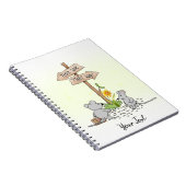 Niedliche Mäuse Wasserfarbe Gelb Notizblock (Rechte Seite)