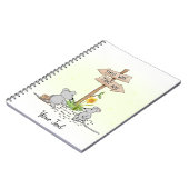 Niedliche Mäuse Wasserfarbe Gelb Notizblock (Linke Seite)