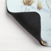 Niedliche Mäuse Winterschneeszene Rote Beeren Wild Mousepad (Ecke)