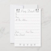 Niedliche Mäusebries Schneeszene Weihnachten Einladung (Rückseite)