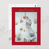niedliche Mäuseschneewelt bei Weihnachten Postkarte (Vorne/Hinten)